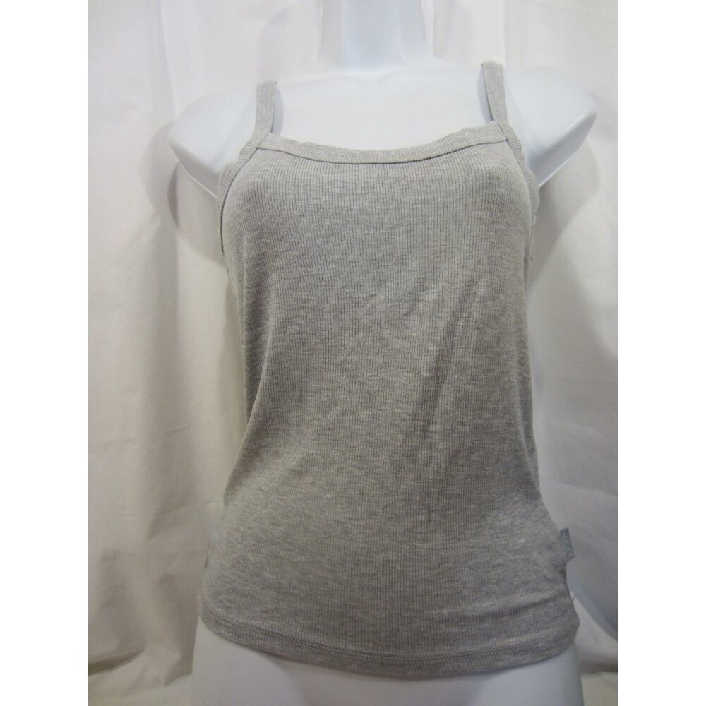BODY Sleep Recovery Scoop Neck Singlet grey rib top WOMEN S $30 NWT